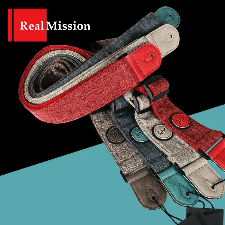 Rm Real Mission Guitar Strap, 7 Colors Available. Also fit Electric Guitar or Bass Guitar