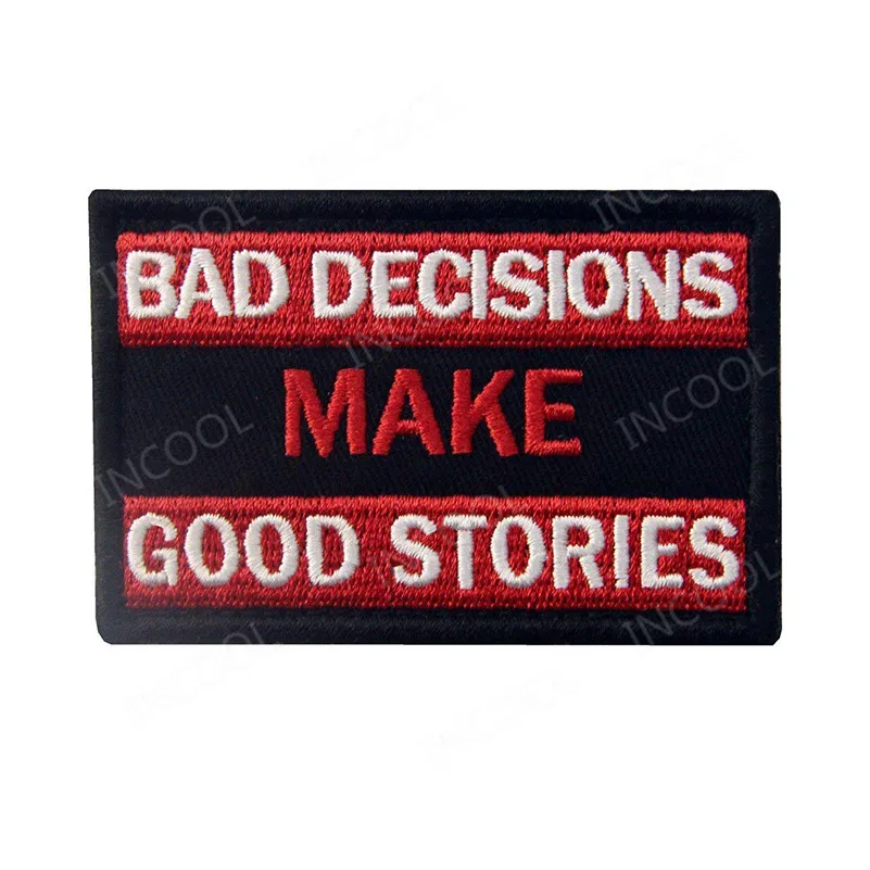 Patch per ricamo le scelte negative fanno buone storie Patch 3D Appliques toppe ricamate