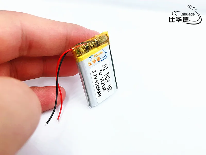 li-po small capacity rechargeable li-ion batteries 3.7v 550mah 612338 for toys LJ