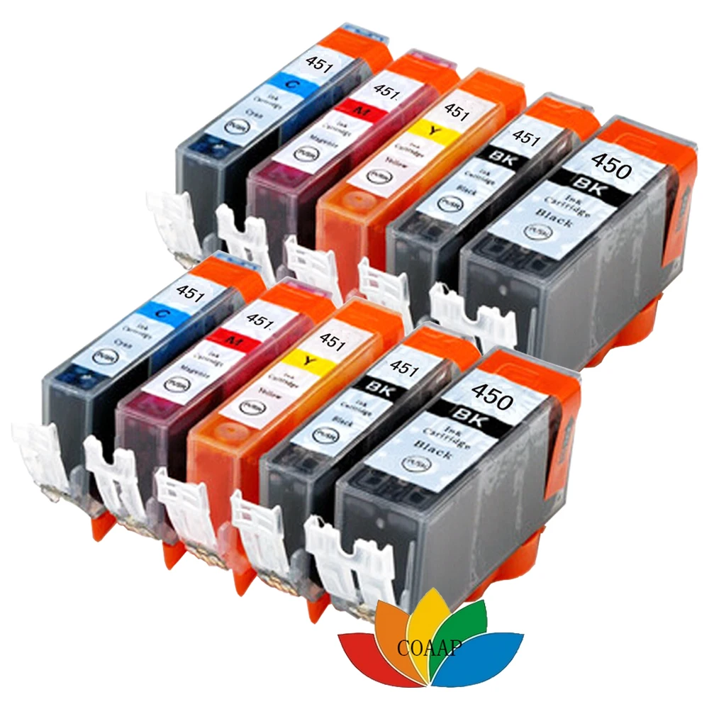 

10 шт. PGI 450 CLI 451 BK C M Y Совместимый картридж для canon PIXMA MG5440 MG5540 MG6440 IP7240 MX924 IX6540 IX6840 принтер