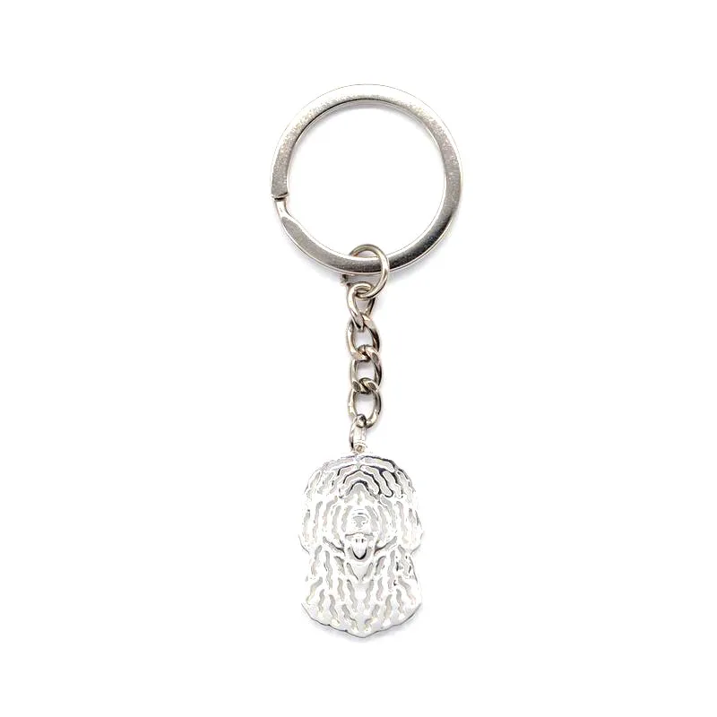 Jewelry Tendy Spanish Water Dog Keychain Pet Lovers Pendant Car Bag Holder Key Chain Alloy Dog Keychain