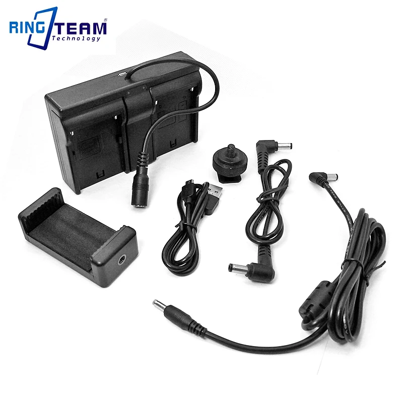 NP-F970 Battery Dual Charger Cradle Supply Kit Power for Nikon Canon Panasonic Sony Camera Camcorder Monitor Lighting & More