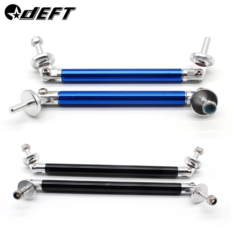 2Pcs Stainless Steel 100mm 150mm 200mm Car Front Rear Frame Bumper Lip Protector Adjustable Rod Splitter Strut Tie Bar Support