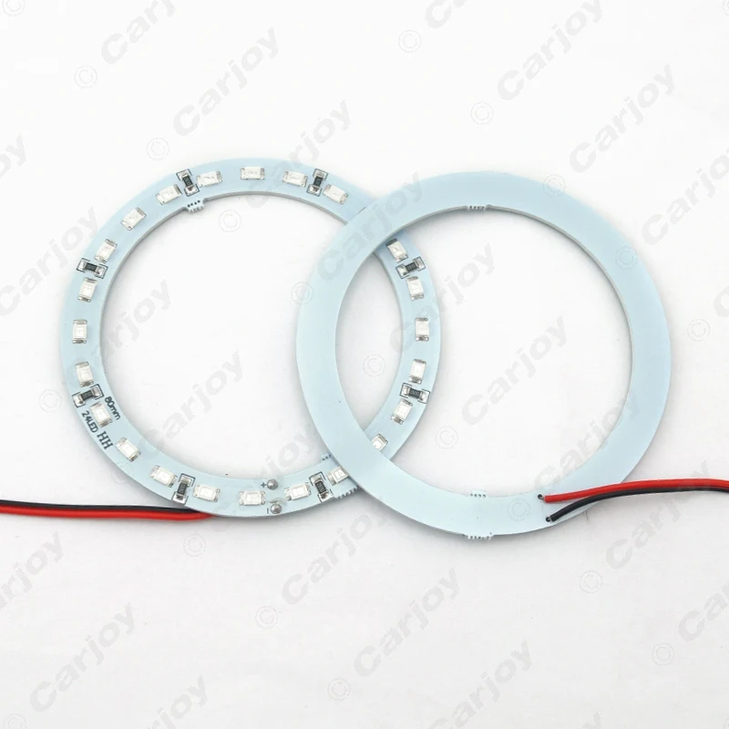 LEEWA 2pcs (pair) 80mm Car Angel Eyes 1210/3528 24SMD LED Headlight Halo Ring Angel Eye Lighting White Red Blue #CA2668