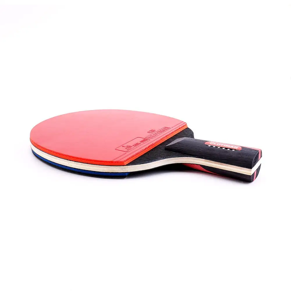 Tennis table racket wood plus carbon fiber offensive long handle short handle horizontal grip pingpong racquet blade with rubber