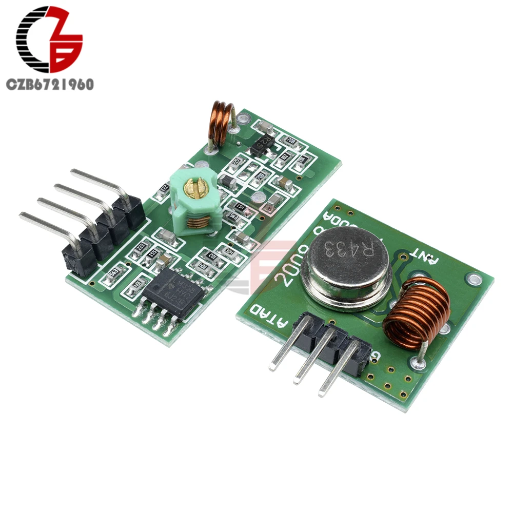 1Set 433Mhz RF Wireless Transmitter and Receiver Module Transceiver DIY Kit for Arduino ARM MCU WL