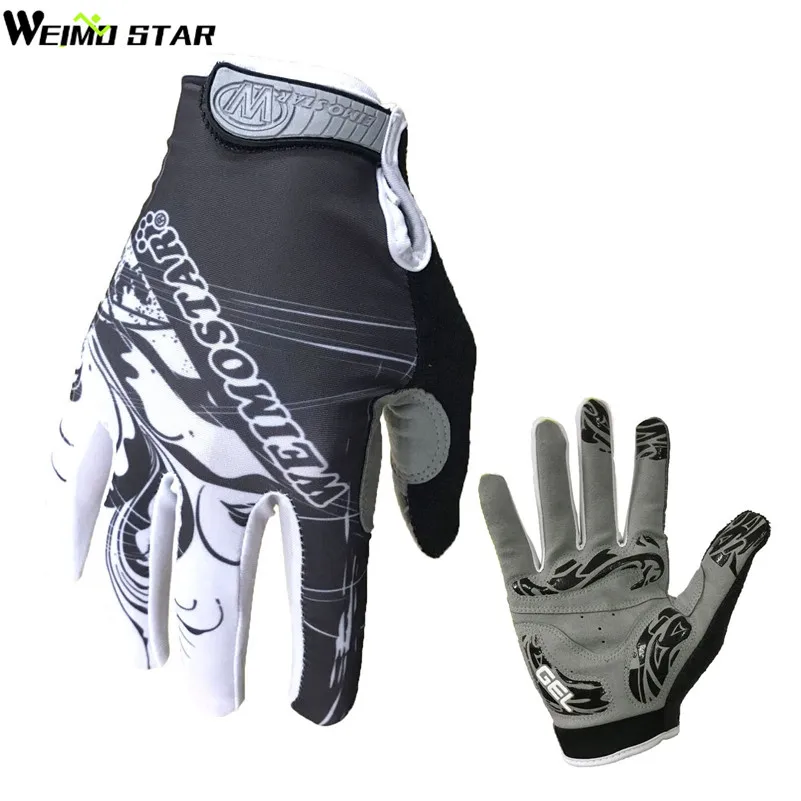 Weimostar 2018 Full Finger Cycling Gloves ciclismo Gel Pad Motorcycle Gloves Men Women MTB Bicycle Bike Glove sports Breathable