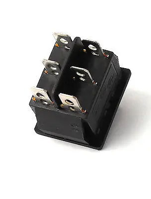 On/Off/On Snap-In Panel Mount DPDT Latch Rocker Switch AC 250V/15A 125V/20A