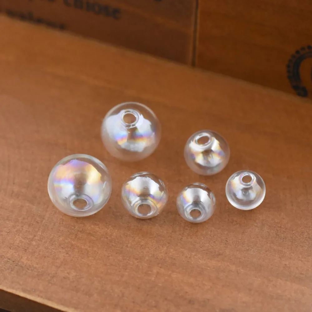 10 Sztuk Kolorowych Szklanych Kul 10mm 12mm 16mm Puste Szklane Kule Zawieszki Elementy do Biżuterii Materiały DIY Ręcznie Robione Koraliki Akcesoria — zdjęcie 3