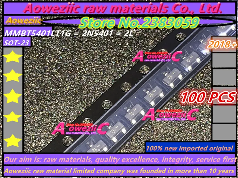 

Aoweziic 2018+ 100% new imported original MMBT5401LT1G 2N5401 2L MMBT5551LT1G 2N5551 G1 SOT-23 Low Power Triode Transistor