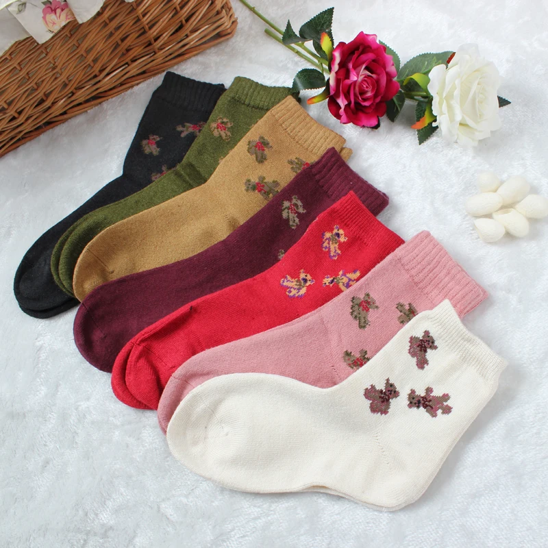 Silk ashmere autumn and winter thickening women socks sweat absorbing antibiotic anti-odor thermal anti-icer