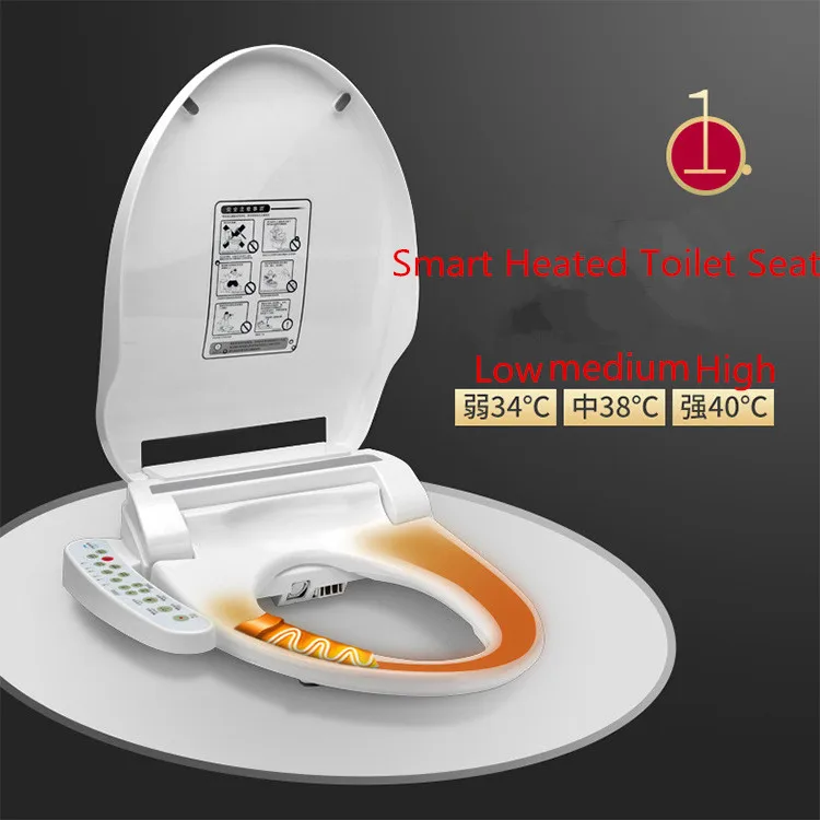 Smart Heated Toilet Seat Instant Hot WC Sitz Intelligent Automatic Toilet Lid Cover Electric Bidet Cover No Water Tank AC220V