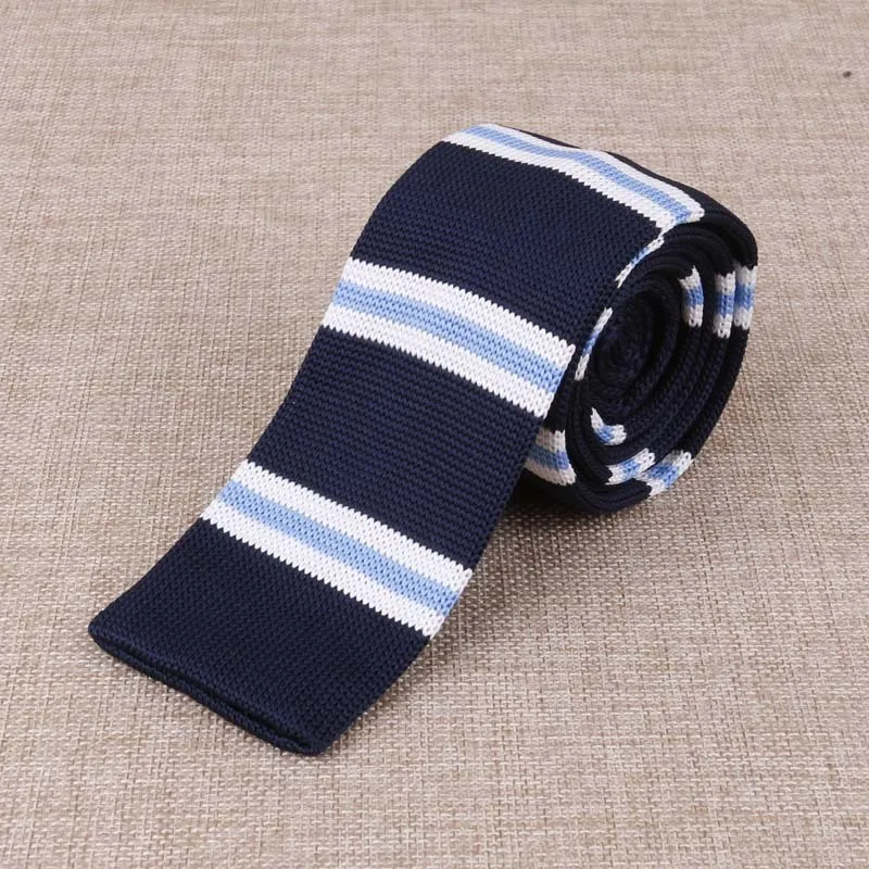 Fashion Men\'s Colourful Knit Tie Stripe Vintage Knitted Ties Dot Sample Necktie Narrow Slim Skinny Woven Cravate Narrow Neckties