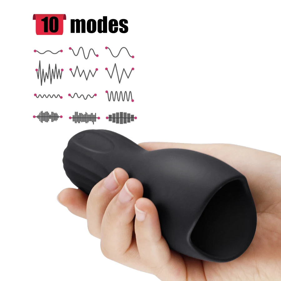 FLXUR 10 modes penis Delay Trainer Male Masturbator Vibrator Automatic Oral Climax Sex Glans Stimulate Massager Sex Toys for Men