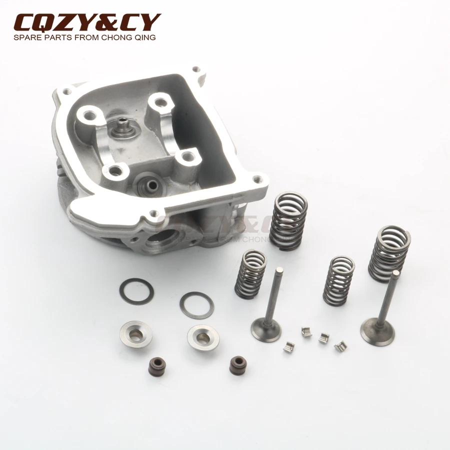 Scooter 105cc NON-EGR 52mm Big Bore cylinder head kit & 20*23mm valve kit for China GY6 50cc 105cc 139QMB 139QMA 4-stroke