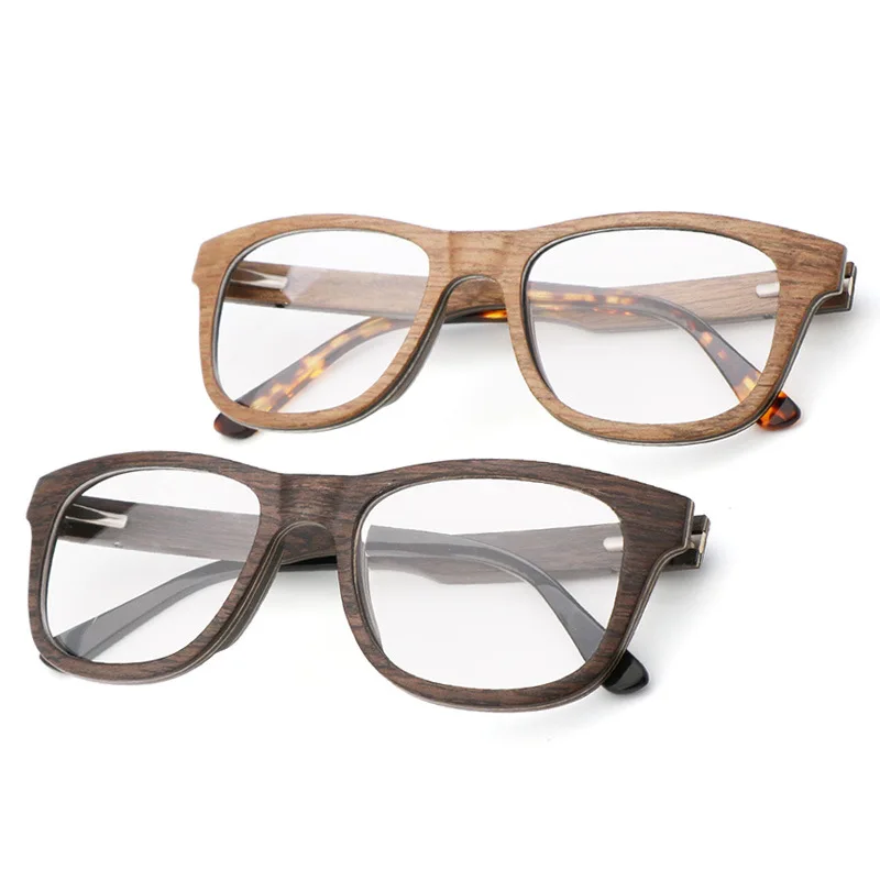 Walnut Wood Optical Glass Frame Men and Women Prescription Sunglasses