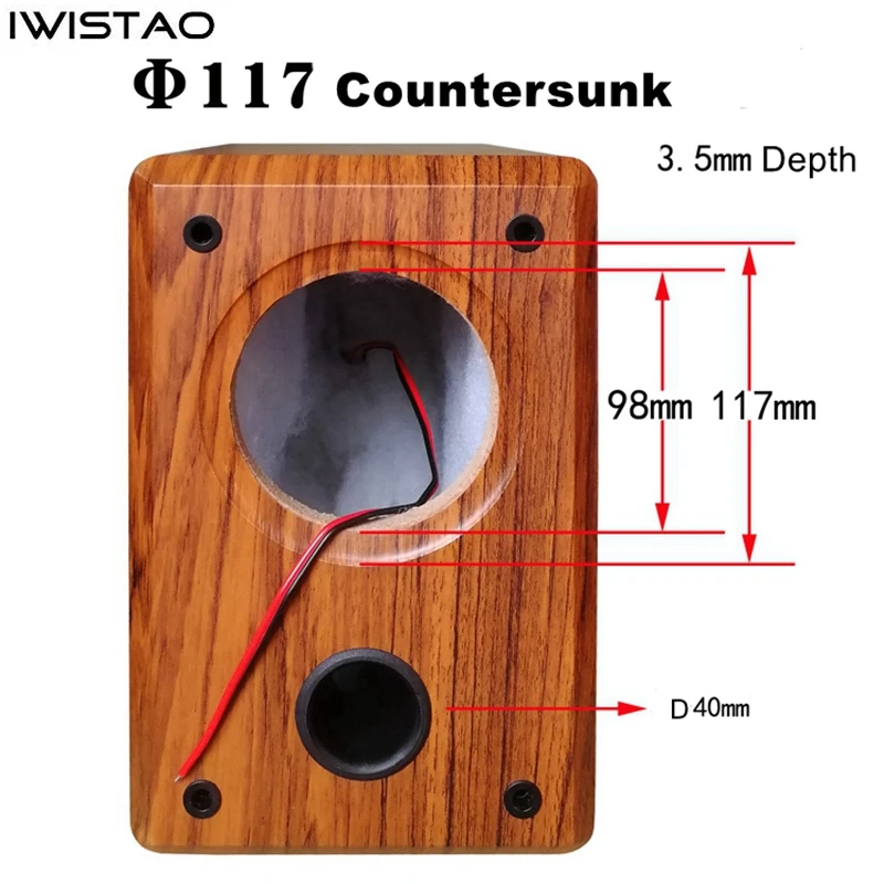 IWISTAO altavoz de rango completo de 3 pulgadas gabinete vacío caja de altavoz pasivo madera 15mm tablero MDF de alta densidad volumen 5.2L DIY