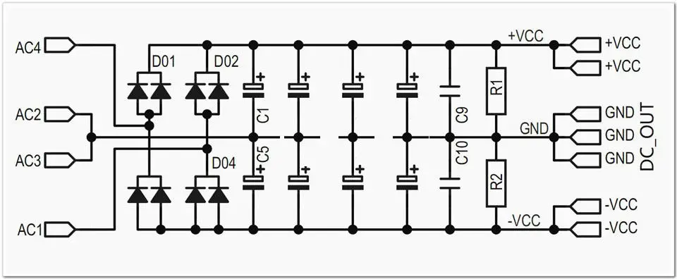 ZEROZONE High Current Power amplifier rectifier power board (No main Capacitors) L6-29