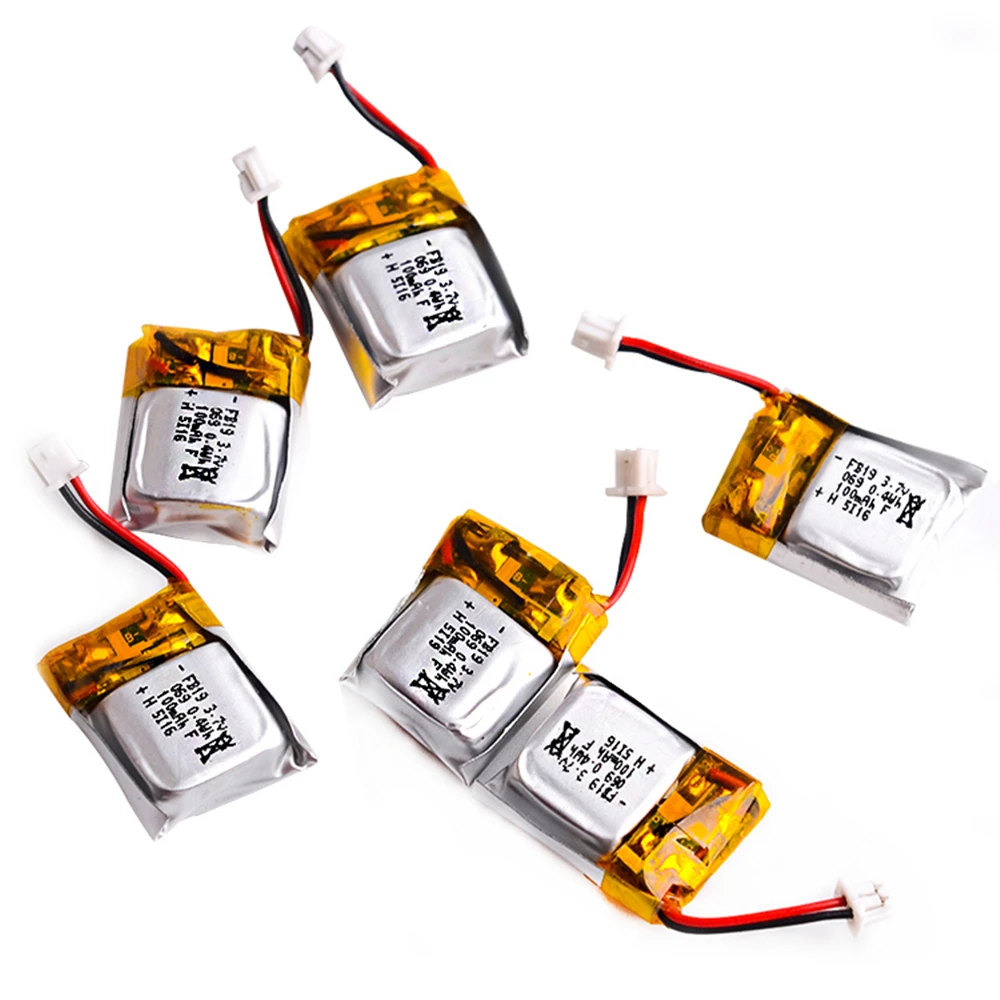 20pcs/lot 3.7V 100mAh lipo Battery for Wltoys V272 FQ777-124 for Hubsan Q4 Mini RC Quadcopter Drone