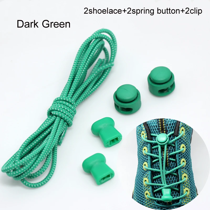 Stretching Lock lace 22 colors a pair Of Locking Shoe Laces Elastic Sneaker Shoelaces Shoestrings Running/Jogging/Triathlon