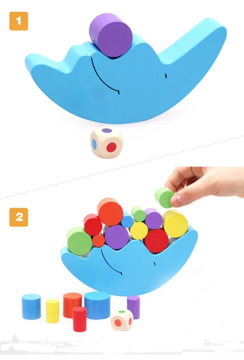 Jeu d'Équilibre de la Lune en Bois Montessori, Jouets pour Enfant, décennie s d'Équilibrage pour Bébé, Nouvelle Collection