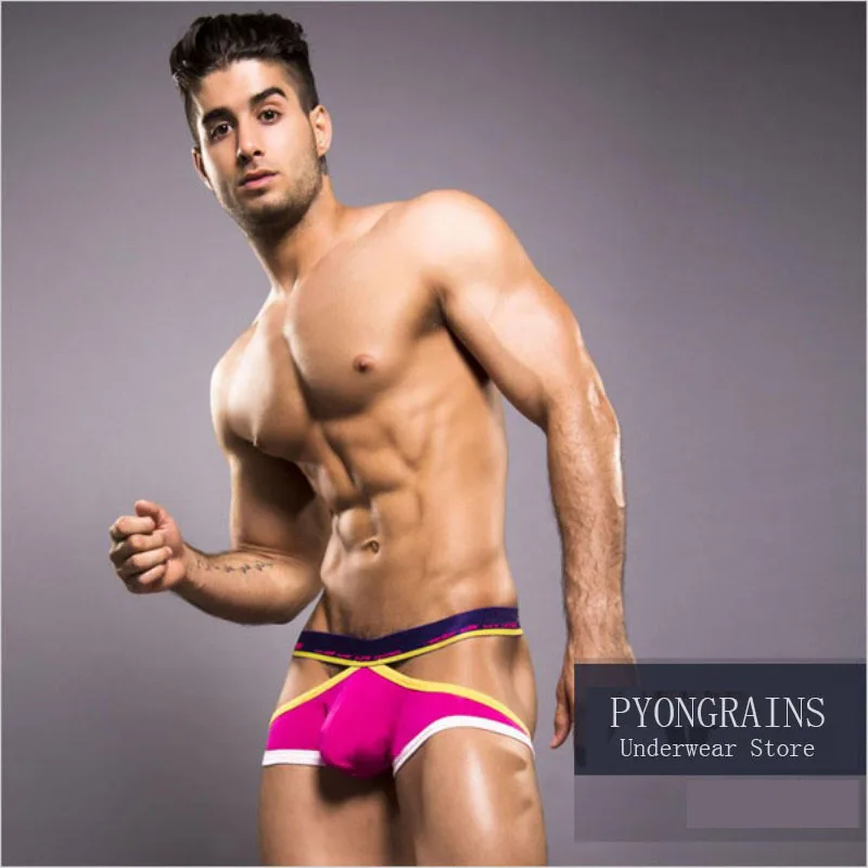 PYONGRAINS Sexy Men Underwear Personal Briefs Bikini G-string Thong Jockstrap Tanga Gay Underwear Shorts T-back Penis Pouch