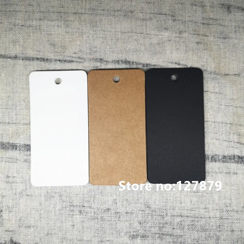 100PCS Multi Sizes Kraft Paper Labels DIY Crafts Packaging Blank Hang Tag Gift Wedding/Birthday Party Candy Boxes Price Tags view 3