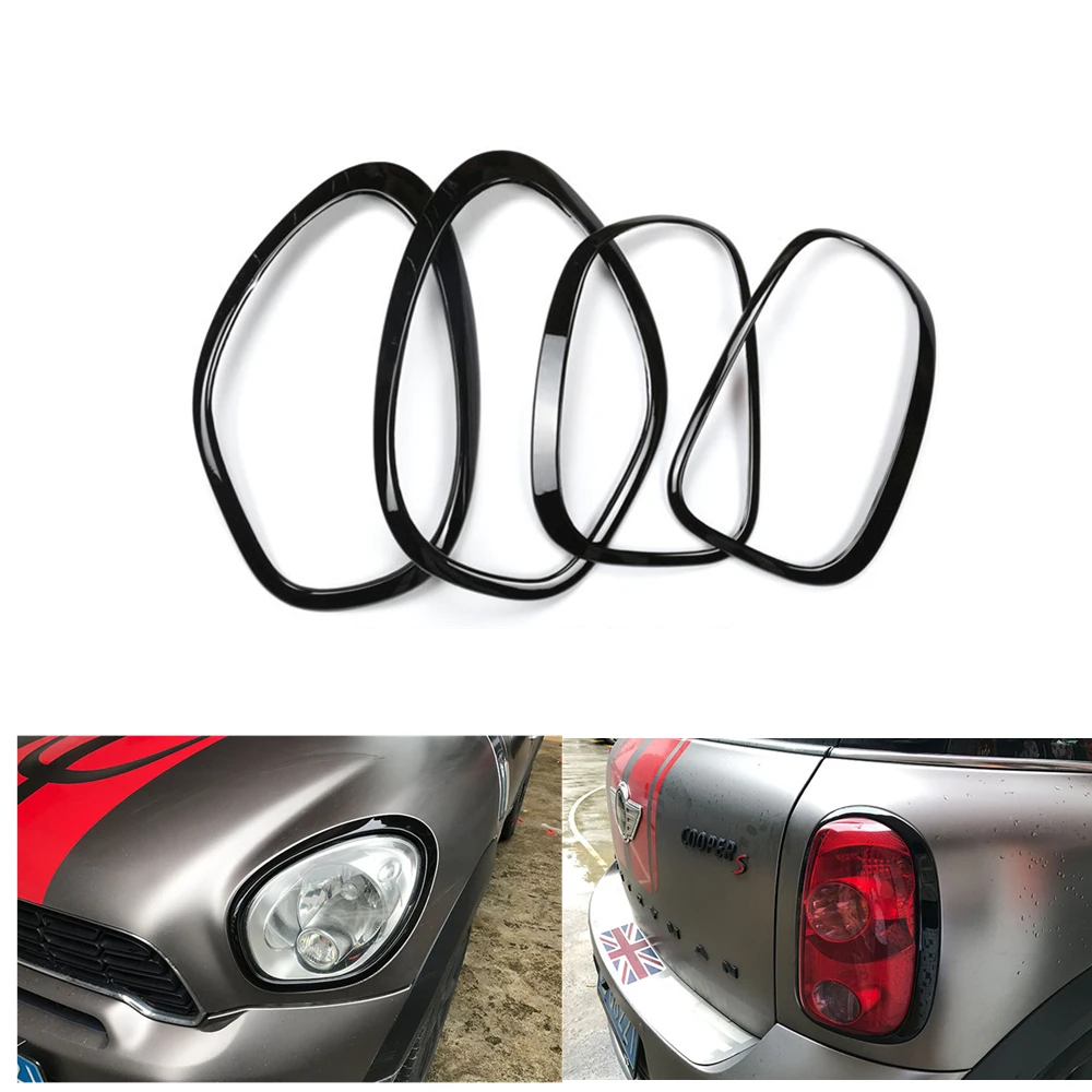 for Countryman R60 Mini Headlight Head Tail Rear Lamps Shell Trim Ring Cover Decor StickerFor MINI Countryman R60 Accessories