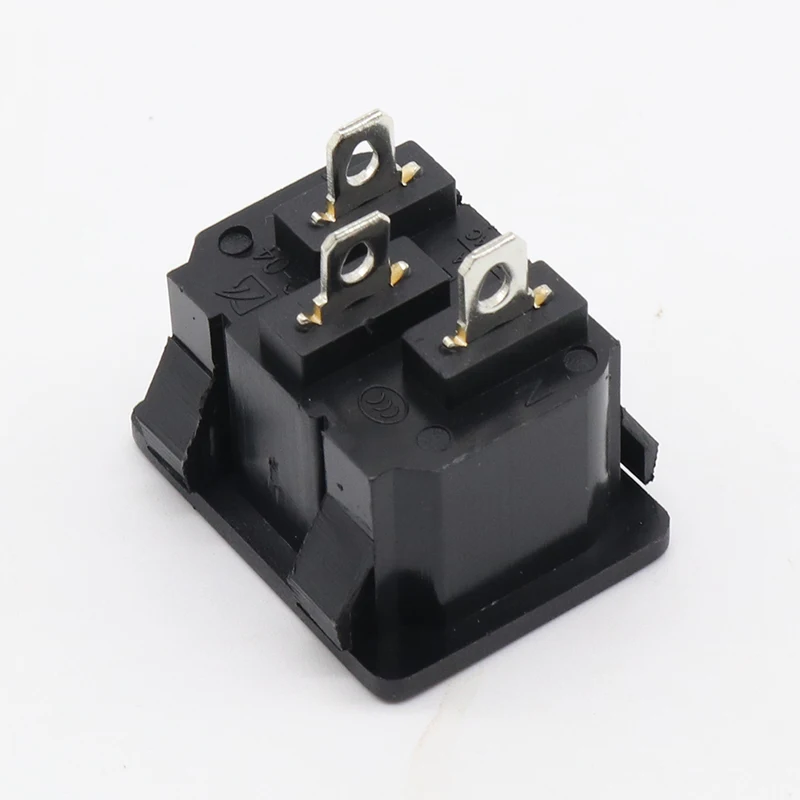 10pcs/lot AC power socket C14 Inlet Power Socket Connector Plug Industrial socket Plug IEC320 C14 3Pin Panel Power Inlet Socket