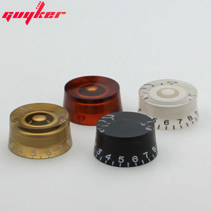 Amber Speed Control Knobs Volume Tone Buttons For Electric Guitar In Four Colors