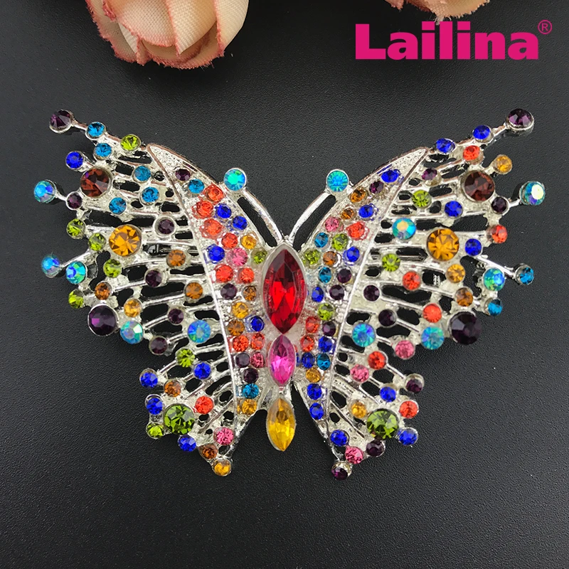 

Rhinestone colorful insect broach Butterfly Brooch pin