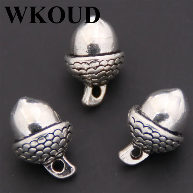 Acorn Charm, Acorn Pendants, Acorn Connectors, 3D Acorn Charms, Nature Charms, Fruit Charms, Nature Charms, A150 10pcs