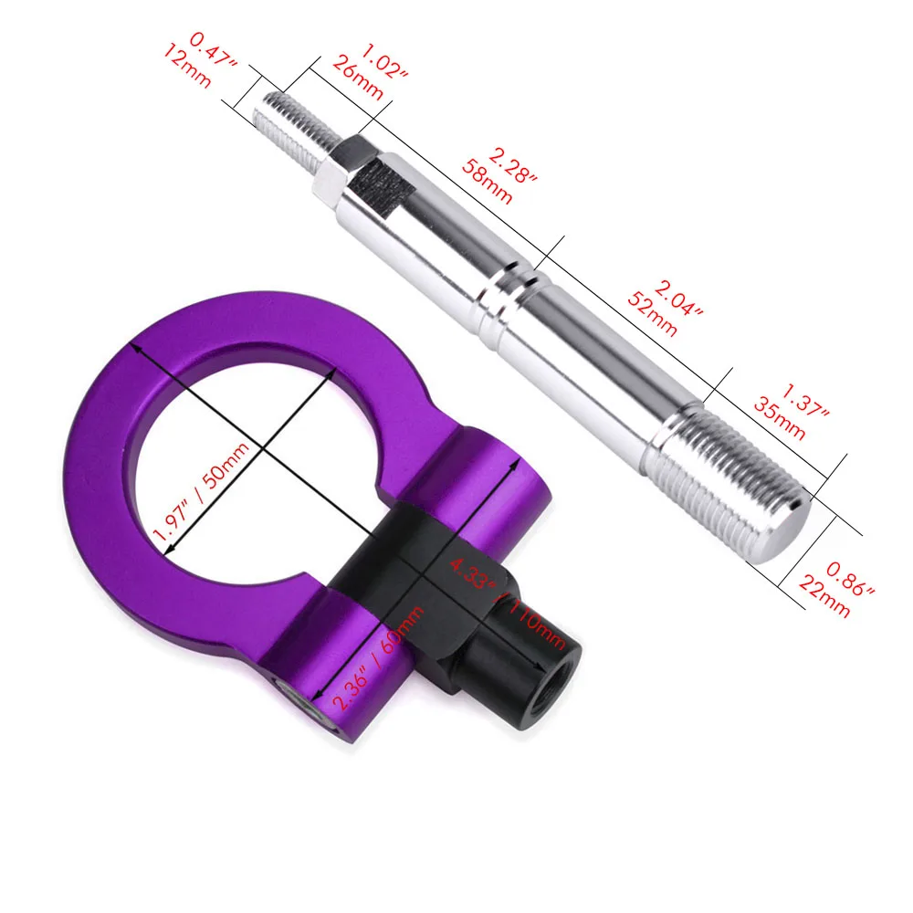 RASTP-Aluminum Car Front Tow Hook Trailer Ring Fit For Toyota Avanza/Japan Car RS-TH008-8