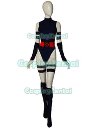 X men Psylocke Cosplay Costume Navy Blue Superhero Costume Spandex Girl Catsuit Halloween Costumes for woman Custom Made