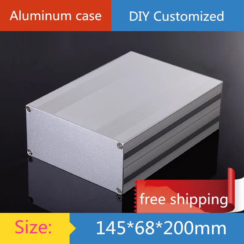 

case 145*68*200mm Mini aluminum amplifier chassis/Power Controller/GPS instrumentation shell/ AMP Enclosure / case / DIY box