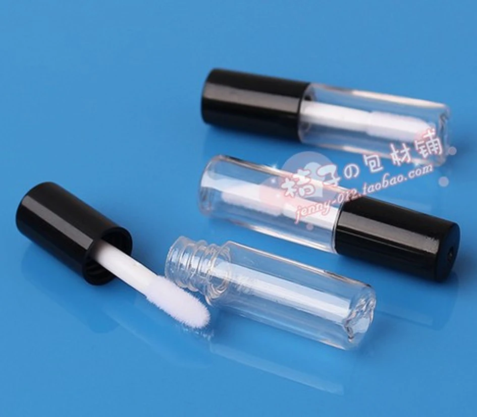 50pcs/lot 0.8ml 1.2ml gold/silver/black cap mini-ATC DIY dispensing wand lip stick  tube, Lip gloss tube cosmetic tube