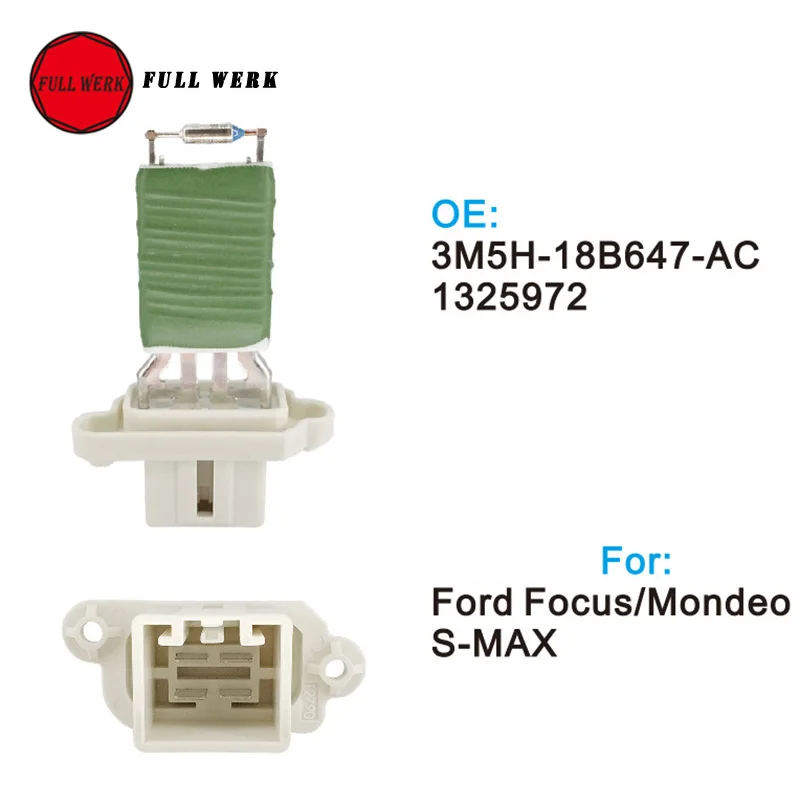 

Резистор двигателя воздуходувки 3M5H-18B647-AC 1325972, подходит для Ford Focus Mondeo S-MAX 3M5H18B647AC, аксессуар, 1 шт.