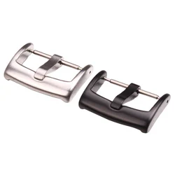 316L Solid Stainless Steel Watch Buckle Silver Black Brushed Watch Band Strap Clasp 16 18 20 22 24mm Watches Clock Accessories