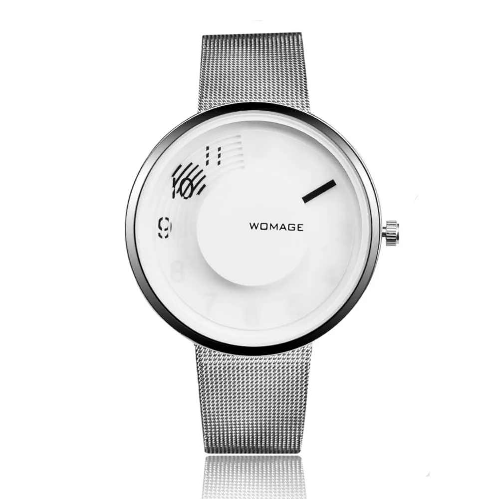 

WoMaGe Fashion Watch Women Watches Steel Mesh Creative Women's Watches Simple Ladies Watch Clock reloj mujer relogio feminino