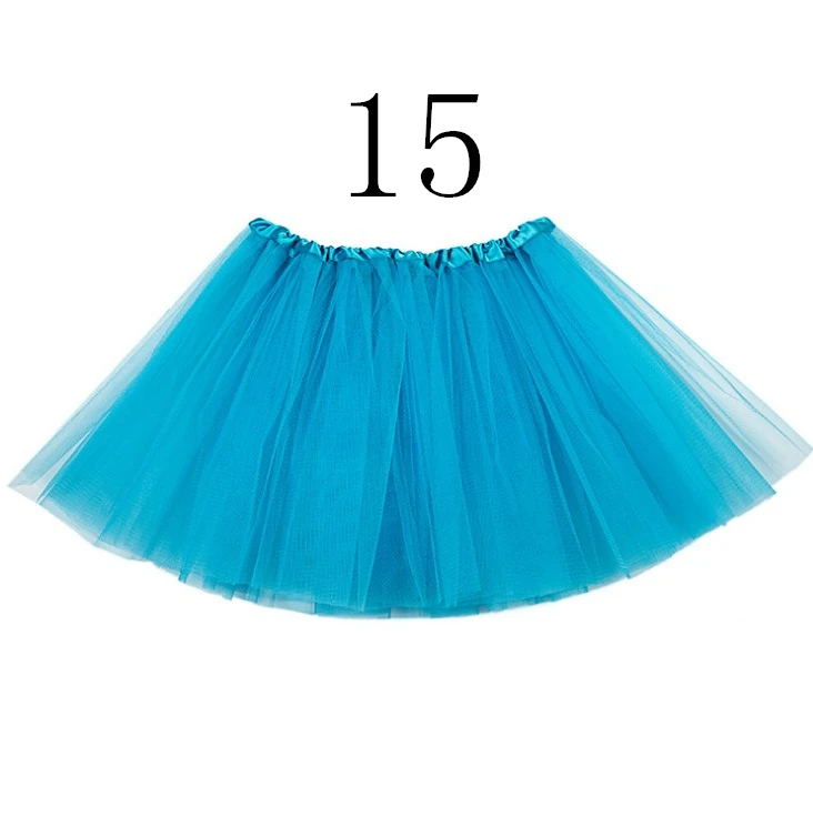 ประมาณ 40 ซม.สั้นโปร่งใสบัลเล่ต์ Petticoat Tulle กระโปรงผู้หญิงยืดหยุ่น 3 ชั้นผู้ใหญ่ Tutu กระโปรงกระโปรง Rockabilly