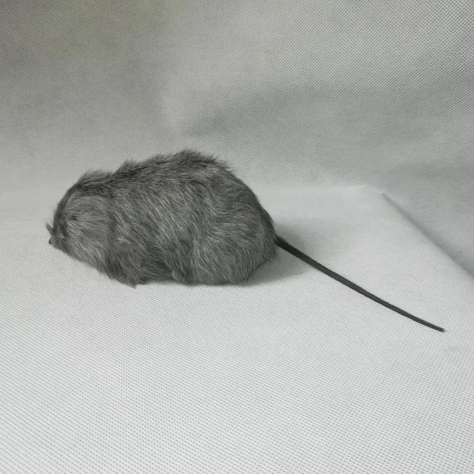 about 15cm real life toy gray mouse hard model furs craft home decoration gift h1378