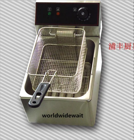 220V Electrical Single-tank Frying Oven 6L Capacity For KFC French Fries Chicken