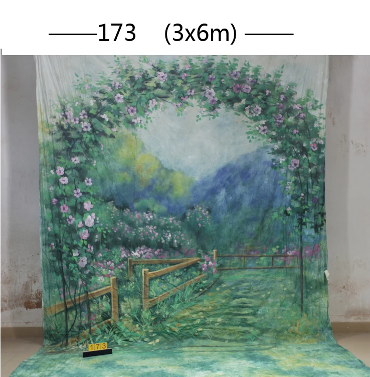 

10*20ft Hand Painted Muslin scenic Backdrops for photography,photo studio background backdrop173 , wedding photography backdrops