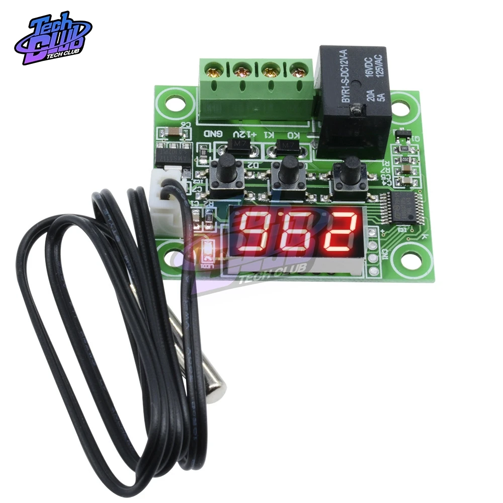 W1209 LED di Temperatura del Termostato Digitale di Controllo del Termometro DC 12V Regolatore Termo Interruttore Modulo + Sensore