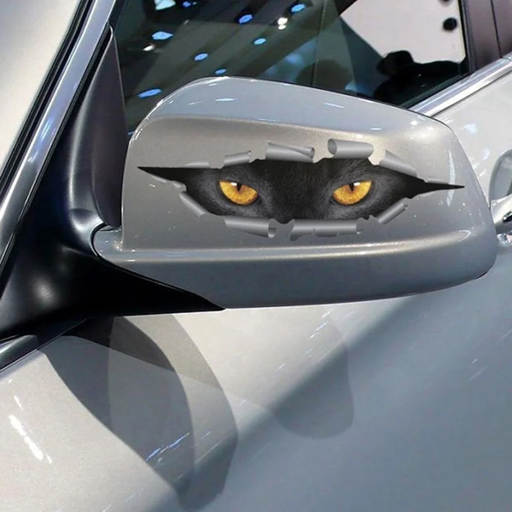 New Creative Cool 3D Car Styling Funny Cat Eyes Peeking Sticker Waterproof Peeking Monster Auto Accessories Whole Body Cover