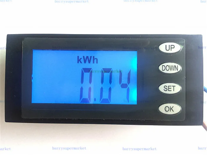 Digital Power Meter Tester Monitor Checker Current Voltage Watt KWh Time Energy Meter Voltmeter Ammeter AC80-260V 50/60Hz 20A