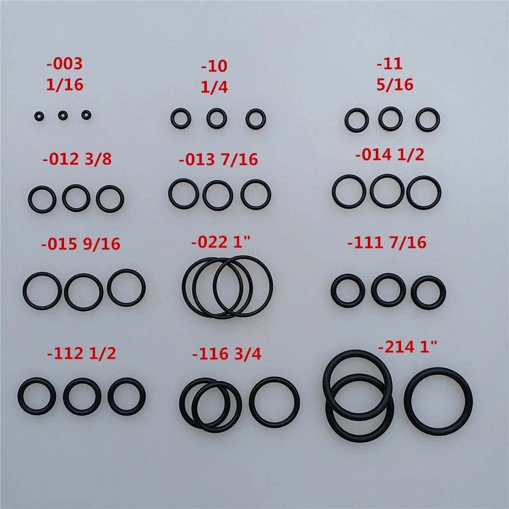 170Pcs Nitrox / Scuba Dive O-Ring Kit 12 Sizes 70 Duro Underwater Diving Snorkeling Gear Tank Valve Hose Spare Part Replacement