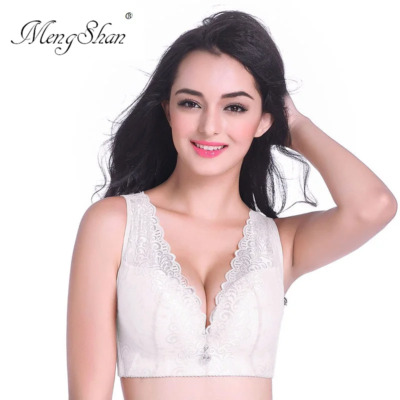 graded quarter 3/4 Cup Lady's big chest is small Fat MM200 catty lace Gather and adjust CDE cup without steel ring Large bra cup