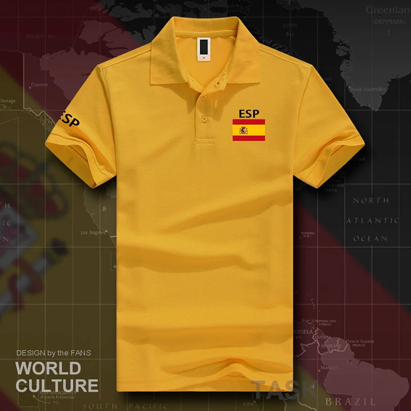 Kingdom of Spain Espana polo shirts men short sleeve white brands printed for country 2017 cotton nation ESP Spanish Spaniard