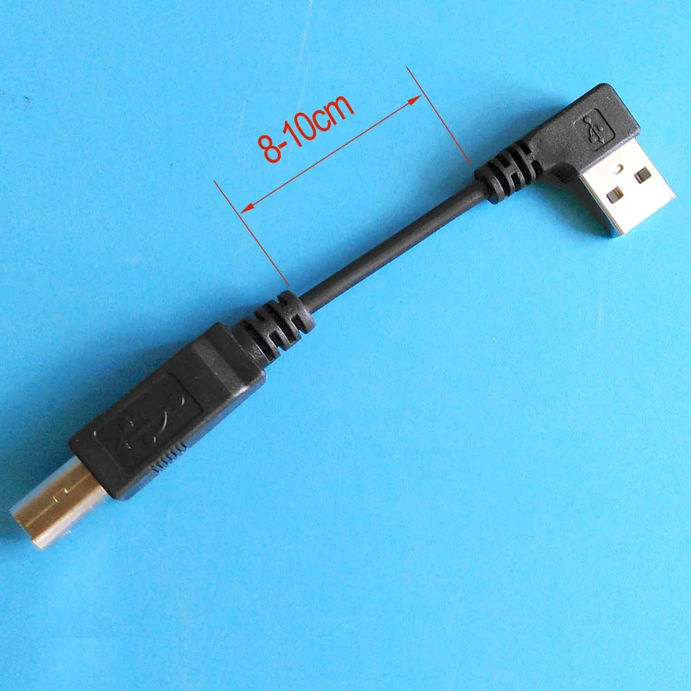 USB AM to BM Cable USB AM-BM with Side Angled Elbow USB Plug Cable for SBC ATM ARM IPC to Serial Adapter Converter Link Cab